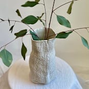 "Wabi-Sabi Burlap Vase #01" - Vases in white by Cym Warkov
