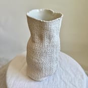 "Wabi-Sabi Burlap Vase #01" - Vases in white by Cym Warkov