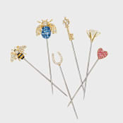 "Wedding cocktail picks" - Wine and Bar Tools in multicolor by Joanna Buchanan