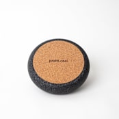 "Wine Bottle Coaster: Black Terrazzo" - Wine and Bar Tools in gray by Pretti.Cool