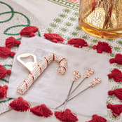"Candy cane bottle opener" - Wine and Bar Tools in brass by Joanna Buchanan