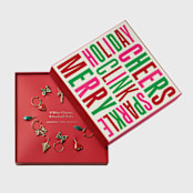 "Christmas cocktail party set" - Wine and Bar Tools in multicolor by Joanna Buchanan