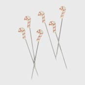 "Candy cane cocktail picks" - Wine and Bar Tools in red by Joanna Buchanan