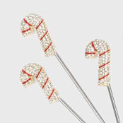 "Candy cane cocktail picks" - Wine and Bar Tools in red by Joanna Buchanan