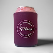 "Custom Circle last name wedding can coolers, set of 50" - Favors in green by Rook Design Co