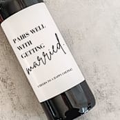 "Engagement Gift | Pairs Well with Getting Married" - Couple Gifts in white by The Pretty Little Mess