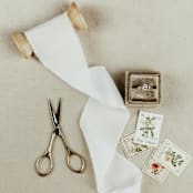 "Vintage Style Scissors Violet Gold" - Couple Gifts in gold by Jordan Perry