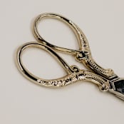 "Vintage Style Scissors Simon Gold" - Couple Gifts in gold by Jordan Perry