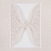 "Qty of 50 Custom White Shimmer Chantilly Lace Invitation Pocket | Other Color Options Available" - Invitation Pockets in white by Papel Custom Design