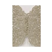 "Qty of 50 Custom Champagne Gold Glitter Rose Design Laser Cut | Other Color Options Available" - Invitation Pockets in pink by Papel Custom Design