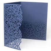 "Custom Laser Cut Lace Pattern Pockets for 5x7 Cards | Set of 10 | Envelopes Included" - Invitation Pockets in multicolorassorted-colors by Self Stationery