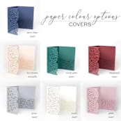 "Custom Laser Cut Lace Pattern Pockets for 5x7 Cards | Set of 10 | Envelopes Included" - Invitation Pockets in multicolorassorted-colors by Self Stationery