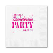 "Bachelorette Party Digital Napkin" - Napkins in white by Papel Custom Design