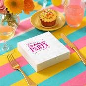 "Bachelorette Party Digital Napkin" - Napkins in white by Papel Custom Design