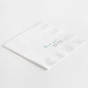 "Thank You Napkin with Names & Date" - Napkins in white by Papel Custom Design