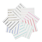 "Blush Frenchie Stripes Petite Napkins" - Napkins in pink by Jollity and Co