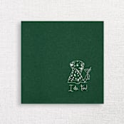"“I Do, Too!” Dalmatian Wedding Cocktail Napkins Green" - Napkins in green by Papel Custom Design