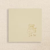 "“I Do, Too!” Bulldog Wedding Cocktail Napkins Champagne" - Napkins in natural by Papel Custom Design