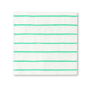"Clover Frenchie Stripes Large Napkins" - Napkins in green by Jollity and Co