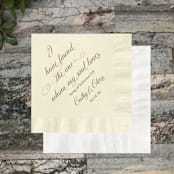 "I Have Found the One Whom My Soul Loves Wedding Napkins" - Napkins in multicolorassorted-colors by Papel Custom Design
