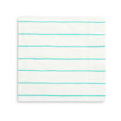 "Aqua Frenchie Stripes Large Napkins" - Napkins in blue by Jollity and Co