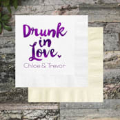 "Custom Drunk in Love Napkin - Pack of 100" - Napkins in multicolorassorted-colors by Papel Custom Design