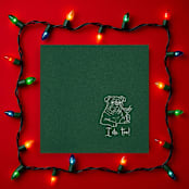 "“I Do, Too!” Bulldog Wedding Cocktail Napkins Green" - Napkins in green by Papel Custom Design