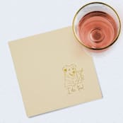 "“I Do, Too!” Australian Shepherd Wedding Cocktail Napkins Champage" - Napkins in natural by Papel Custom Design
