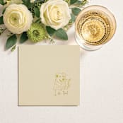 "“I Do, Too!” Australian Shepherd Wedding Cocktail Napkins Champage" - Napkins in natural by Papel Custom Design