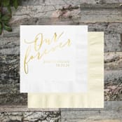 "Framed Monogram Custom Napkin - Pack of 100" - Napkins in multicolorassorted-colors by Papel Custom Design