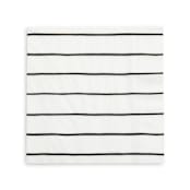 "Ink Frenchie Striped Large Napkins - Set of 16" - Napkins in black by Jollity and Co