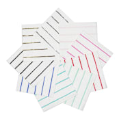 "Ink Frenchie Striped Large Napkins - Set of 16" - Napkins in black by Jollity and Co