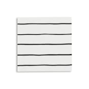 "Ink Frenchie Striped Petite Napkins" - Napkins in black by Jollity and Co
