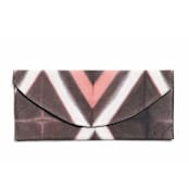 "Tisa Black Pink Cotton Shibori Hand Crafted Zero Waste Pouch" - Bridal Clutches and Purses in black by Anjali Purohit