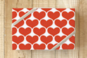 "All Heart" - Wrapping Paper in Poppy Red by Up Up Creative - Front