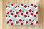 "Sugar Plum" - Wrapping Paper in Mint by Christina Novak - Front
