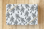 "Grey retro trees" - Wrapping Paper in Grey by Stacy Cooke - Front