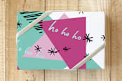"Holiday" - Wrapping Paper in Turquoise Winter by Biljana Kroll - Front