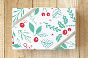 "berried" - Wrapping Paper in deep turquoise by Creo Study - Front