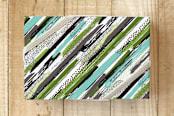 "Sketchy Strokes " - Wrapping Paper in Tree Green by Simi Gauba - Front