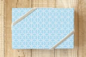 "Snowflake Blue" - Wrapping Paper in Snowflake Blue by Nathan Poland - Front
