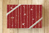 "Flower garland" - Wrapping Paper in Ruby Red by Aspa Gika - Front
