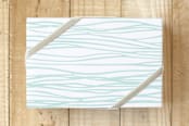 "Washing Wave" - Wrapping Paper in Sea Blue by Lisa Samartino Design - Front