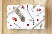 "Wispy Winter Woods" - Wrapping Paper in Snow by Jen Boehler - Front