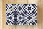 "Floral Scroll" - Wrapping Paper in Ink by Lisa McGarry - Front