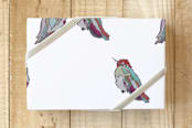 "humming love birds" - Wrapping Paper in white by katrina berg - Front