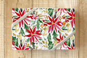 "Wild Poinsettia" - Wrapping Paper in Red by Sara Berrenson - Front