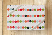 "Beaded Garland" - Wrapping Paper in Confetti by Calee A.H. Cecconi - Front