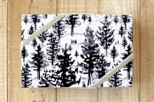 "Winter Firs" - Wrapping Paper in Winter Night by Papernoten - Front