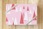 "Peppermint Trees" - Wrapping Paper in Peppermint by Nicole Winn - Front